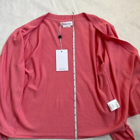 Revolve Lovers + Friends Sweater Womens Sz Small Pink Wrap Cardigan Long Sleeve - Picture 6 of 8